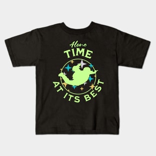 Alone time at its best, skydiving, introvert, free fall Kids T-Shirt